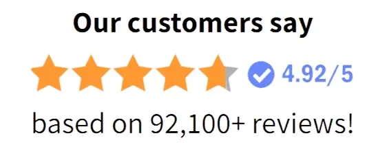 Customer rating 4.92 out of 5